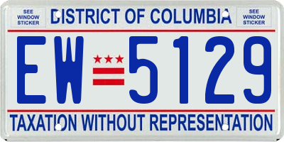 DC license plate EW5129