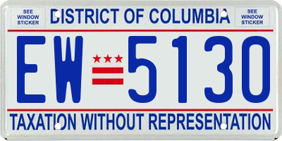 DC license plate EW5130