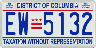 DC license plate EW5132