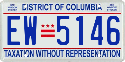 DC license plate EW5146