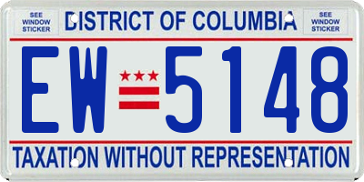 DC license plate EW5148