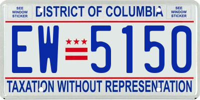 DC license plate EW5150