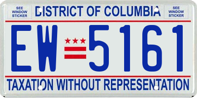 DC license plate EW5161
