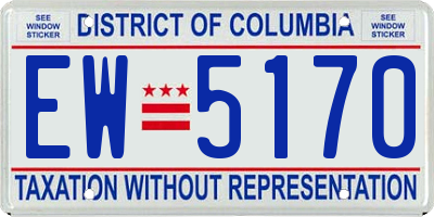 DC license plate EW5170