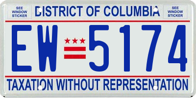 DC license plate EW5174