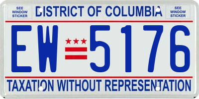 DC license plate EW5176