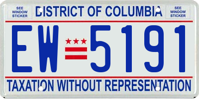 DC license plate EW5191