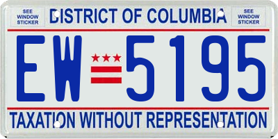 DC license plate EW5195