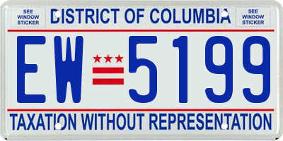 DC license plate EW5199