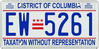 DC license plate EW5261