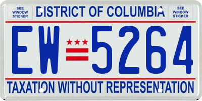 DC license plate EW5264