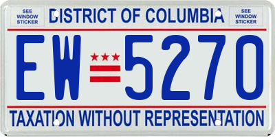 DC license plate EW5270