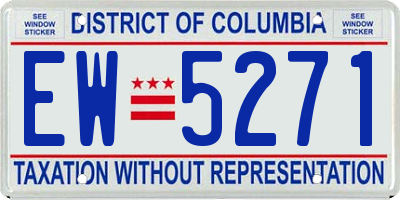 DC license plate EW5271