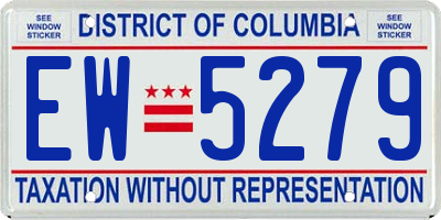 DC license plate EW5279