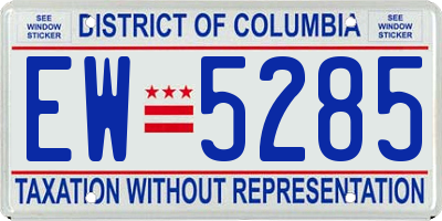 DC license plate EW5285
