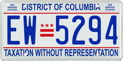DC license plate EW5294