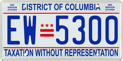 DC license plate EW5300