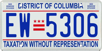 DC license plate EW5306