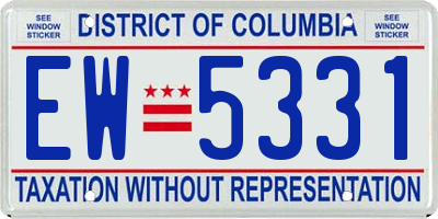 DC license plate EW5331