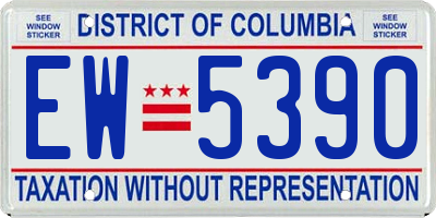 DC license plate EW5390