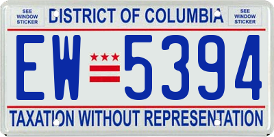 DC license plate EW5394