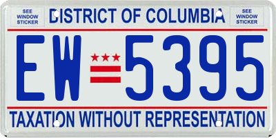 DC license plate EW5395