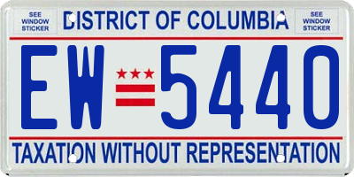 DC license plate EW5440