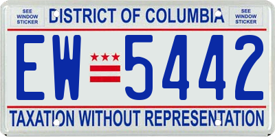 DC license plate EW5442