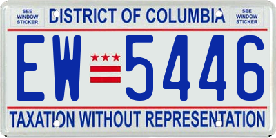 DC license plate EW5446
