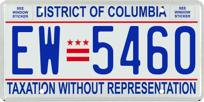 DC license plate EW5460