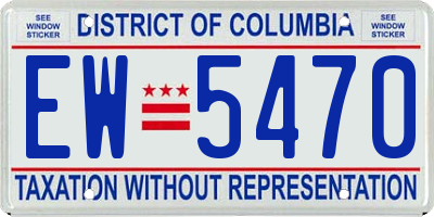 DC license plate EW5470