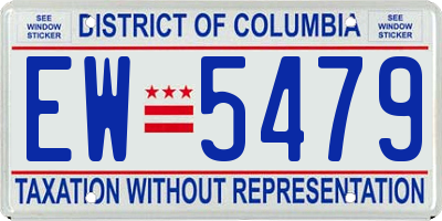 DC license plate EW5479