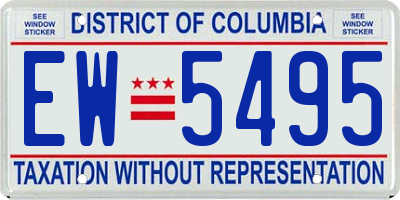 DC license plate EW5495