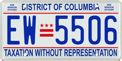 DC license plate EW5506