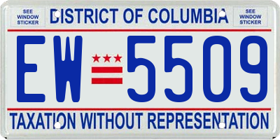 DC license plate EW5509