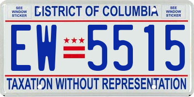 DC license plate EW5515