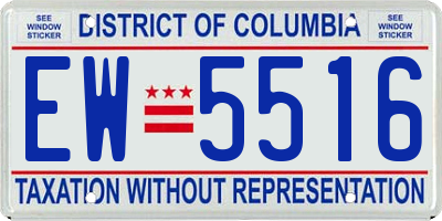 DC license plate EW5516