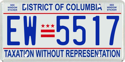 DC license plate EW5517
