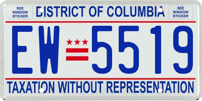 DC license plate EW5519