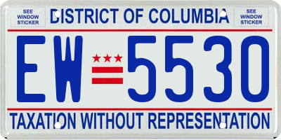 DC license plate EW5530