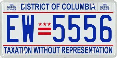 DC license plate EW5556