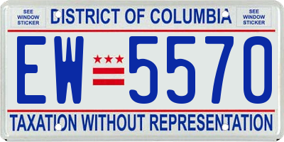 DC license plate EW5570