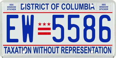 DC license plate EW5586