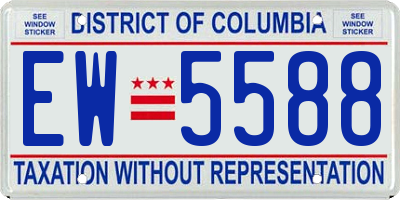 DC license plate EW5588