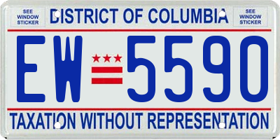 DC license plate EW5590