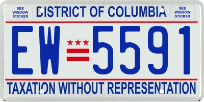 DC license plate EW5591