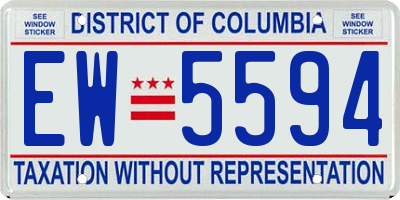 DC license plate EW5594