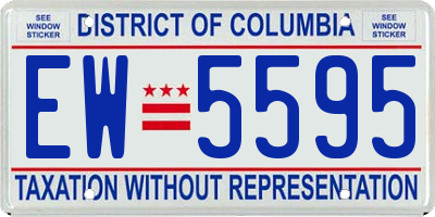 DC license plate EW5595