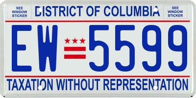 DC license plate EW5599