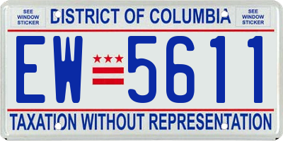 DC license plate EW5611